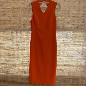 Polo Ralph Lauren Elegant Orange Sleeveless Dress